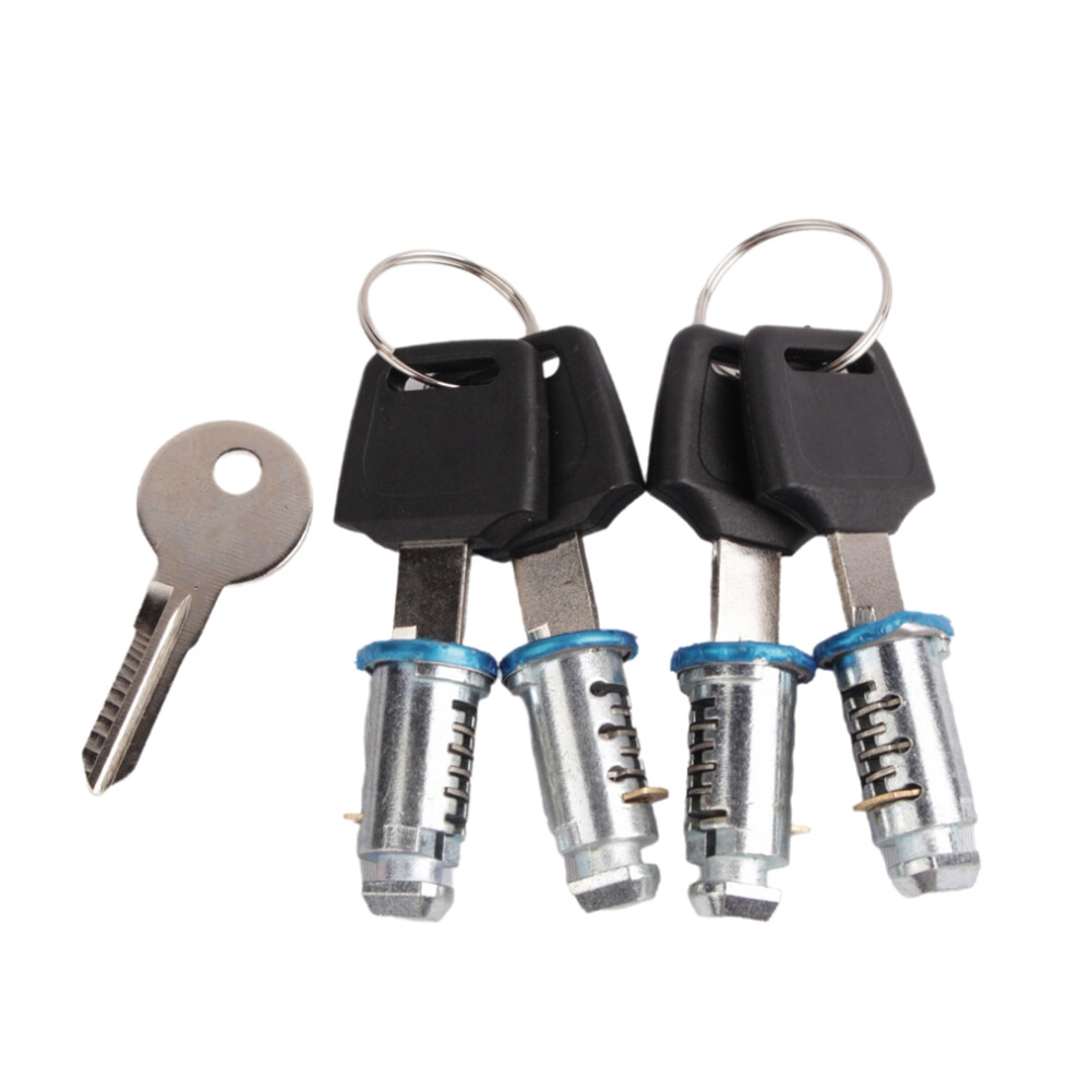 Lot de 4 cylindres de serrure de rechange pour système à une clé