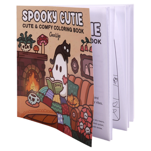 Libro da colorare carino e spettrale 1
