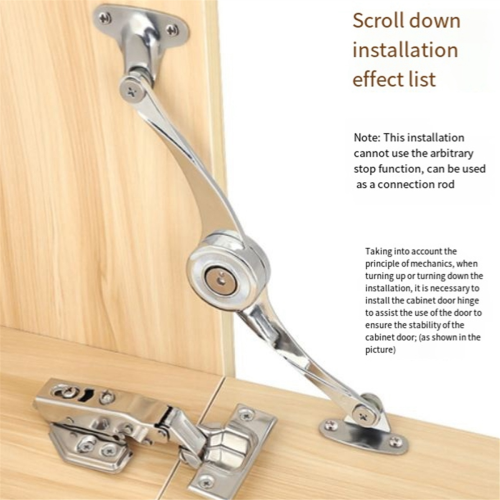 Kitchen cabinet door adjustable polished hinges, flip supports,A 2