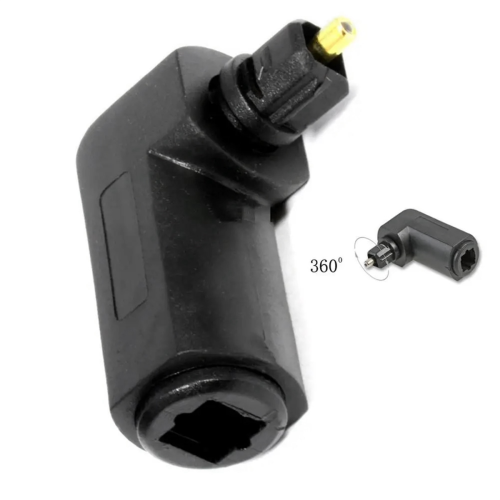 2PCS Audio Video Kabel Digital Optical 90 Grad Audio Kabel Adapter 2