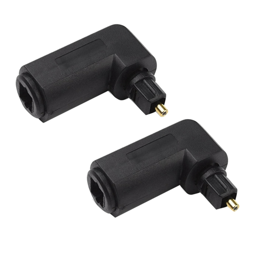 2PCS Audio Video Kabel Digital Optical 90 Grad Audio Kabel Adapter