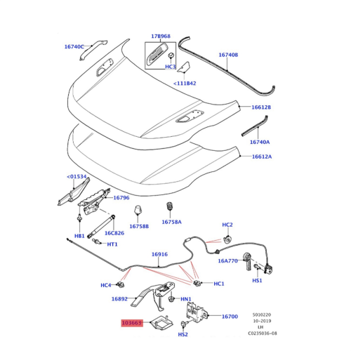 Hood Lock Holder Cover Guide Hook For Range Evoque 2