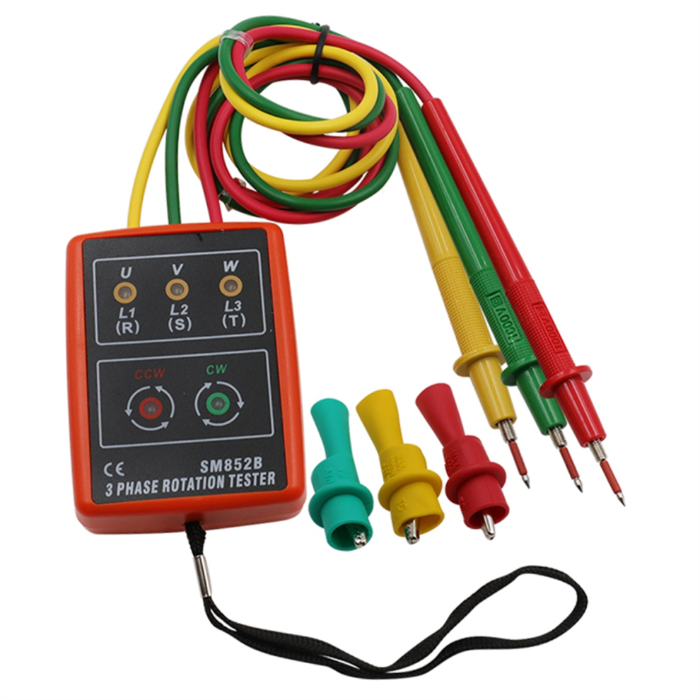 60-600V Ac Three Phase Rotation Indicator Meter Phase Sequence Tester 4852257238806