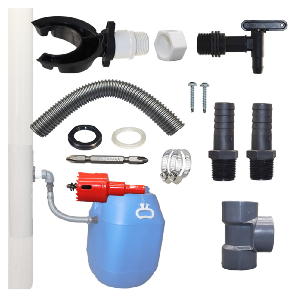 Kit de remplissage de récupérateur d'eau de pluie pour tuyaux de descente, kit de déviation de pluie,