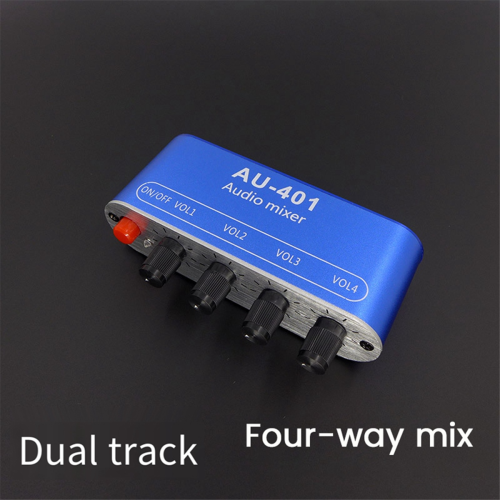 Στερεοφωνικός μίκτης ήχου DC 5V-12V AU-401 4 είσοδοι και 1 έξοδος ξεχωριστά 2