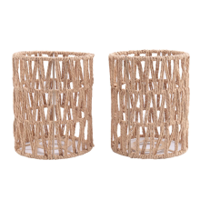 2Pack Rattan Lamp Shade,5.9 X 5 Inch Handwoven Lamp Shades