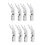 Screw Fork HiFi Speaker Spade Connector Plugs-Silver 1