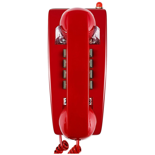 Classic Wall Phones for Landline with Mechanical Ringing,Red