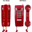 Classic Wall Phones for Landline with Mechanical Ringing,Red 6