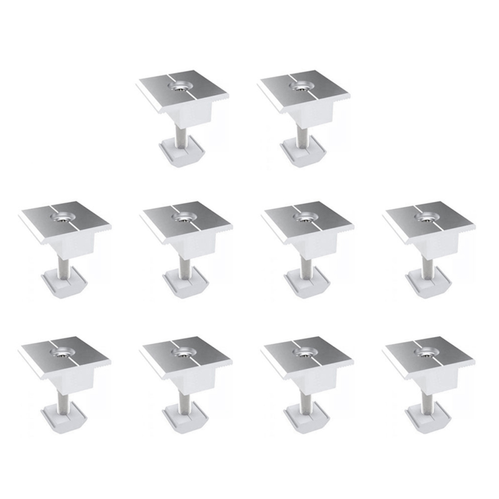 Lot de 10 supports de fixation réglables pour panneaux solaires, 30 mm