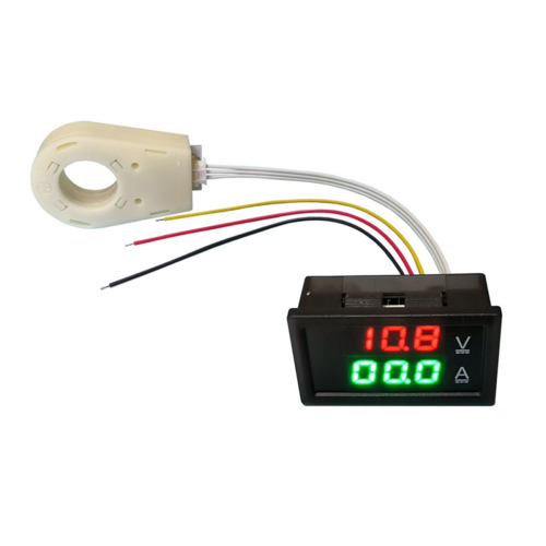 Αμπερόμετρο Hall Βολτόμετρο DC 0-300V 50A Παρακολούθηση μπαταρίας 12/24/36/48/60V