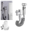 Kit de mini-robinet à double commande 1 entrée 2 sorties pour bidet et douche-C 5