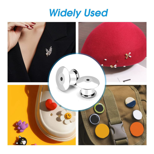 40PCS Locking Pin Back Metal Pin Backing for Brooch Enamel Lapel 2