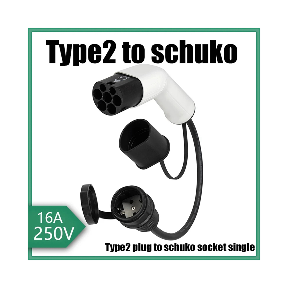Type2 To Schuko 16A Electrical Car Ev Adapter Car Charging Stations 4853226379100