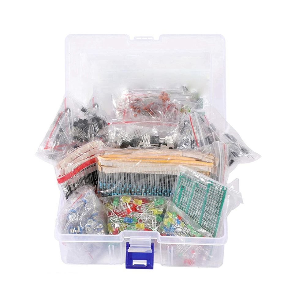 1818 Pezzi Fai Da Te Resistori Elettronici Led Triodo Condensatori Diodi Pcb