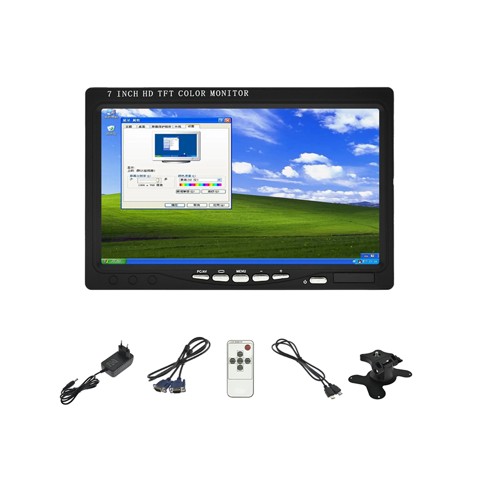 Monitor Vga Per Auto Da 7 Pollici, Monitor Per Visione Posteriore Hd