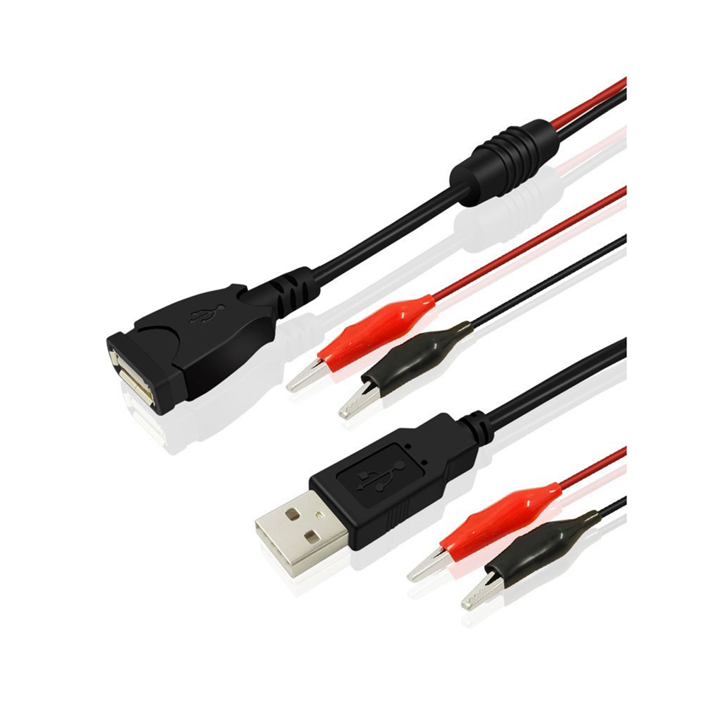 Usb Alligator Clips Crocodile Wire Male/Female To Usb Tester Detector 4853226386177