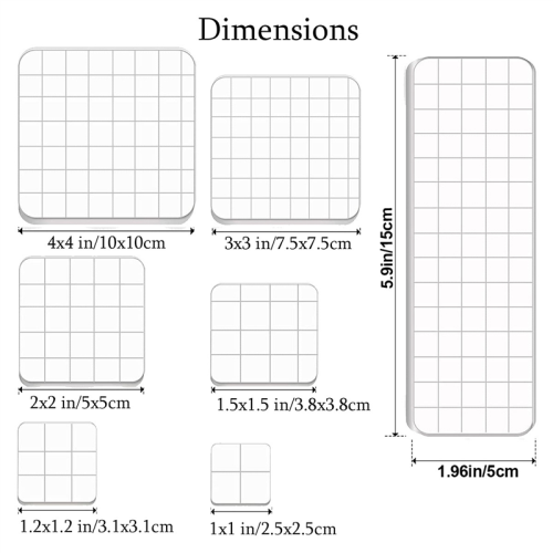 7 Pieces Acrylic Stamp Blocks, Clear Stamp Blocks Acrylic Blocks 1