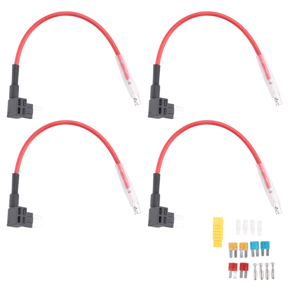 4Pcs 12V-24V Add-A-Circuit Micro2 Fuse Tap, Back Blade Fuse Holder 4853226399115