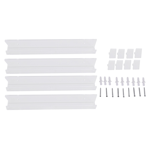 4Pcs Acrylic Clear Floating Bookshelf, Organizer Record Rack 1