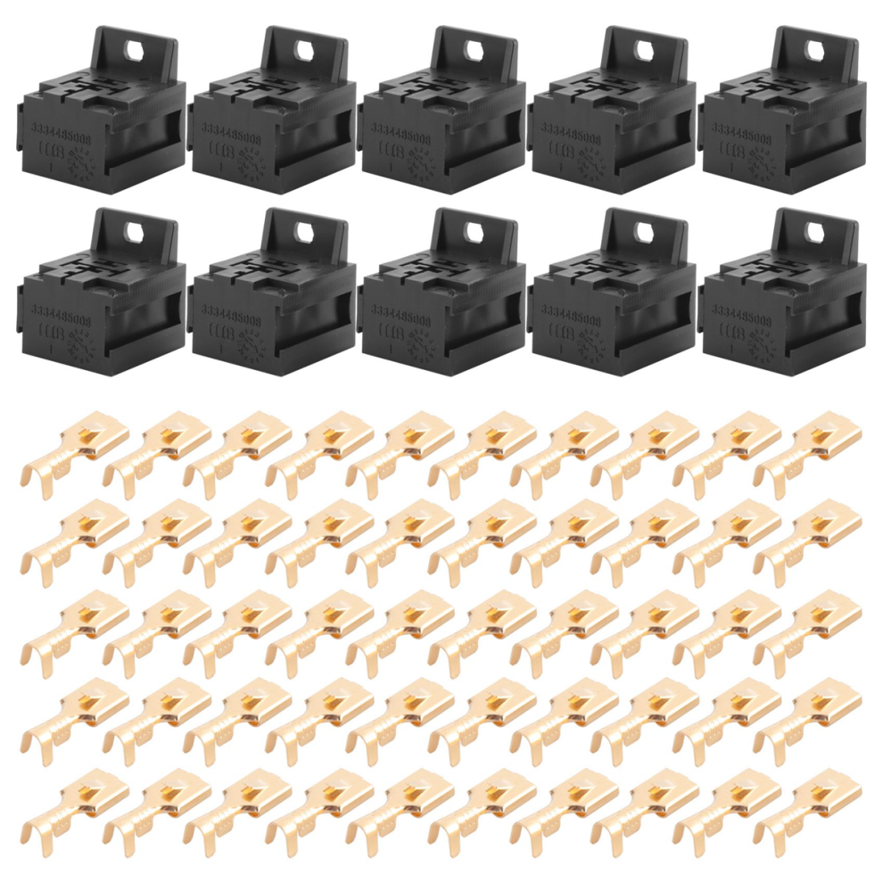 Car Auto 30A-80A Relay Bracket With 50Pcs 6.3Mm Terminals For Car 4853226309787
