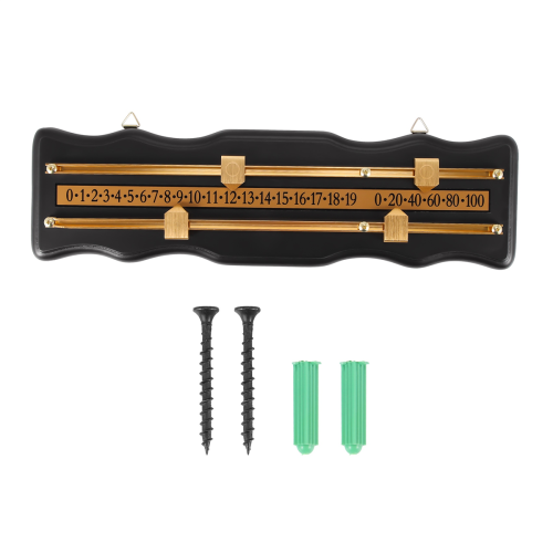 Marcador de billar de pared de madera negra 1