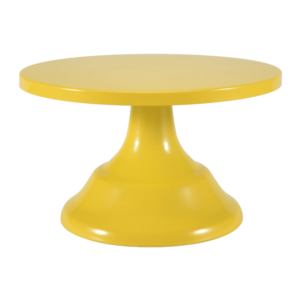 Présentoir à gâteaux rond en métal et fer (jaune S)