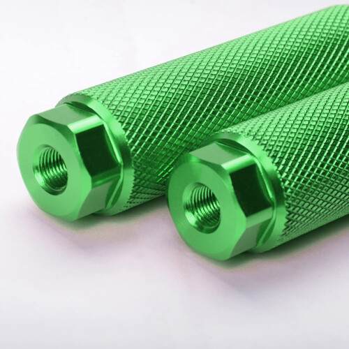 4 peças de pedais antiderrapantes para bicicleta, para eixos de 3/8 polegadas, verde 2