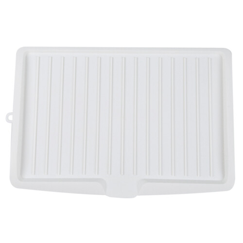 Plastic Dish Drainer Drip Tray Plate Cutlery Rack white