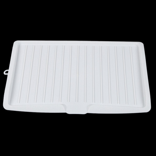 Plastic Dish Drainer Drip Tray Plate Cutlery Rack white 1