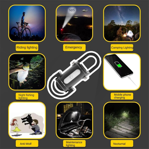 2025 Mini Torch Keychain Flashlight, 3 in 1 Flashlight & Power Bank 2