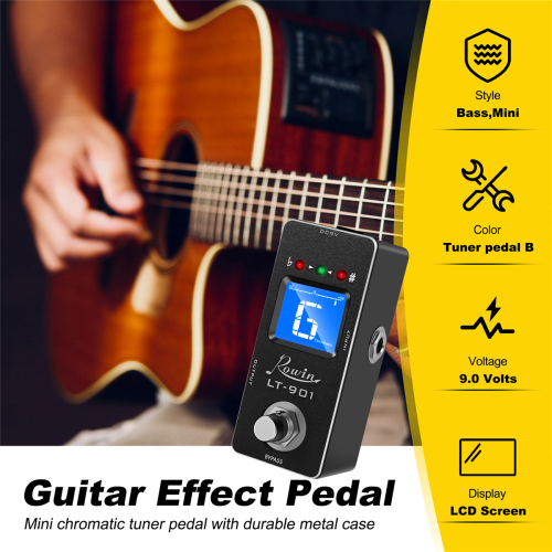 -901 Gitarrstämningspedal Mini Kromatisk True Bypass 2