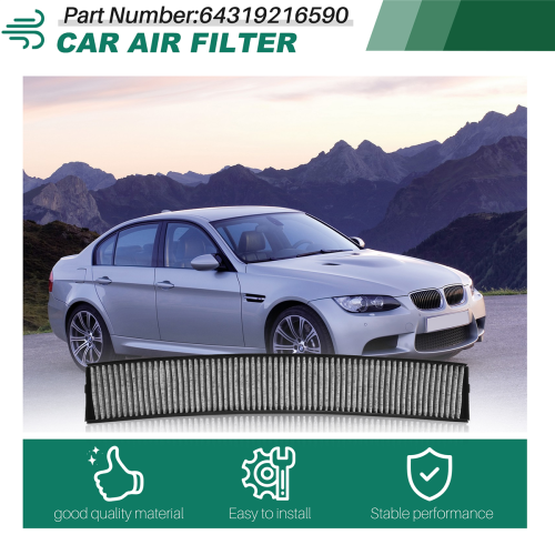 Kupéluftfilter Träkol Kolfiber För - E46 325I 328I 330I 2