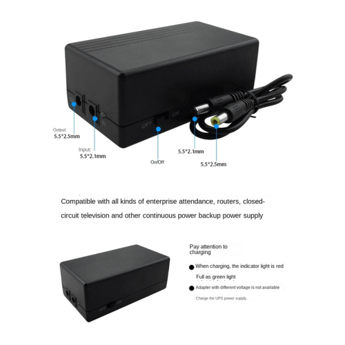 12V 2A Uninterruptible Power Supply Mini UPS 12000MAh Battery Backup 2