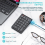 Wireless Bluetooth Numeric Keypad, 22-Keys Portable Slim Numeric Pad 2