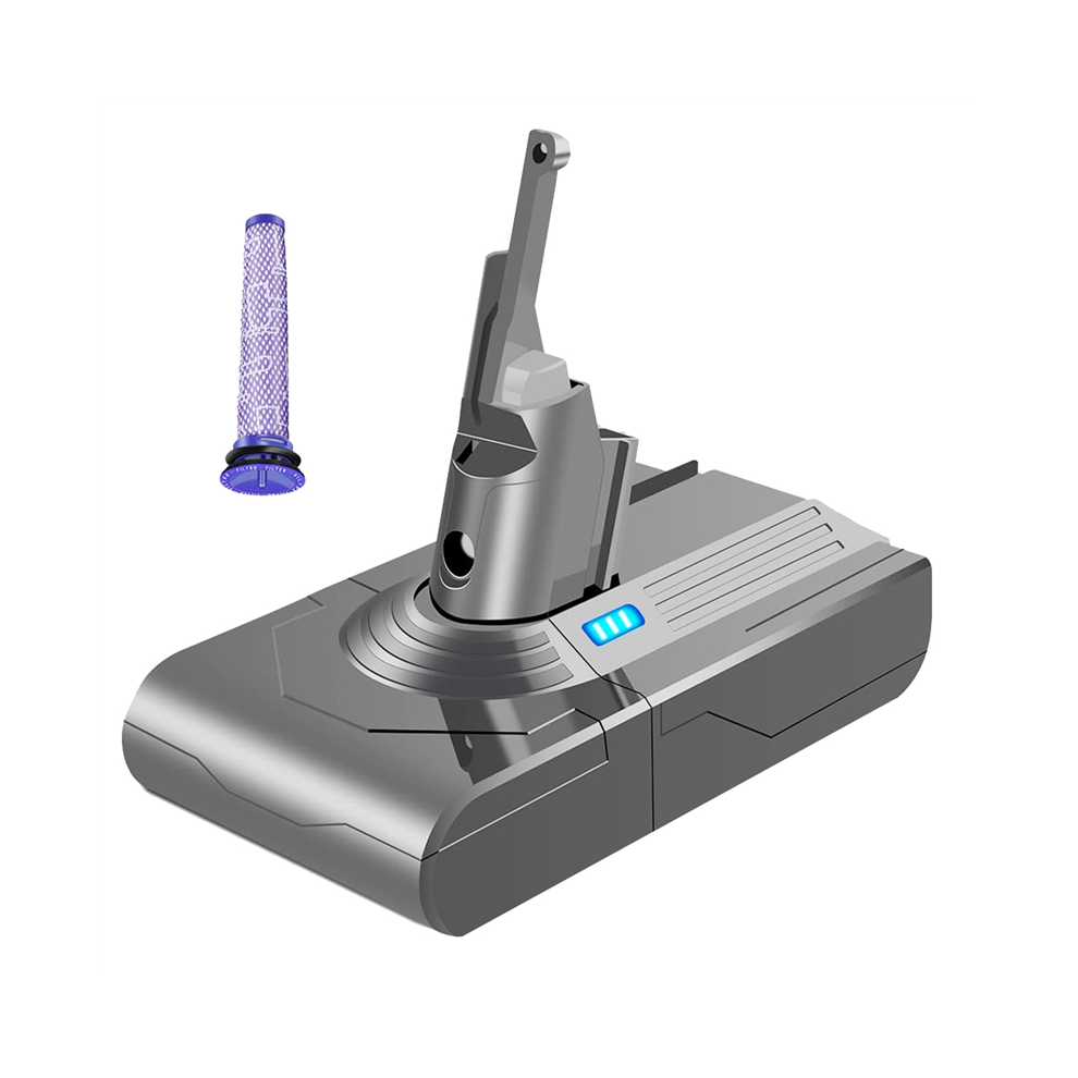 Adaptateur de batterie V8 21,6 V + préfiltre pour batteries V8