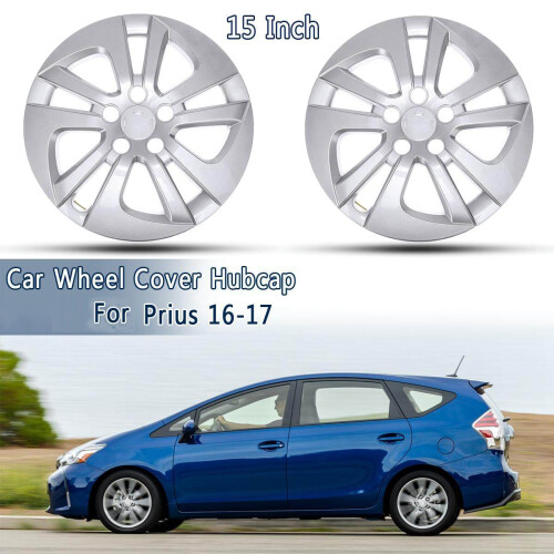 par de capas de roda de carro de 15 polegadas para substituição de calota para Prius 1