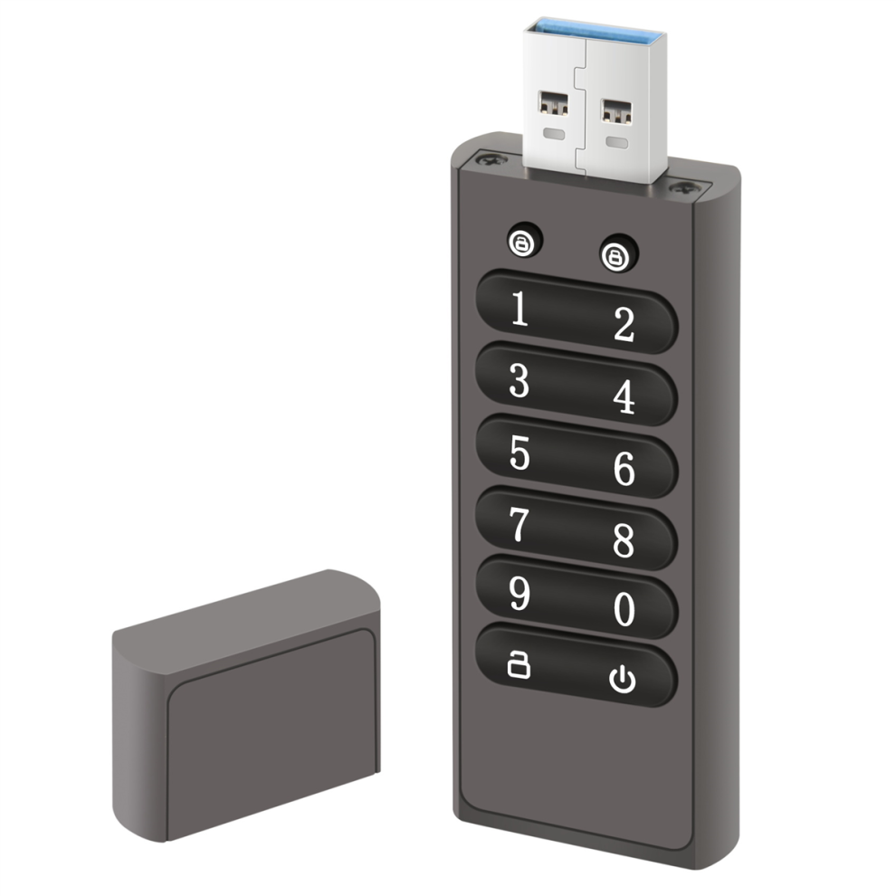 Secure Usb Drive, 32Gb Memory Stick With Keypad U Disk Flash 4851292852251