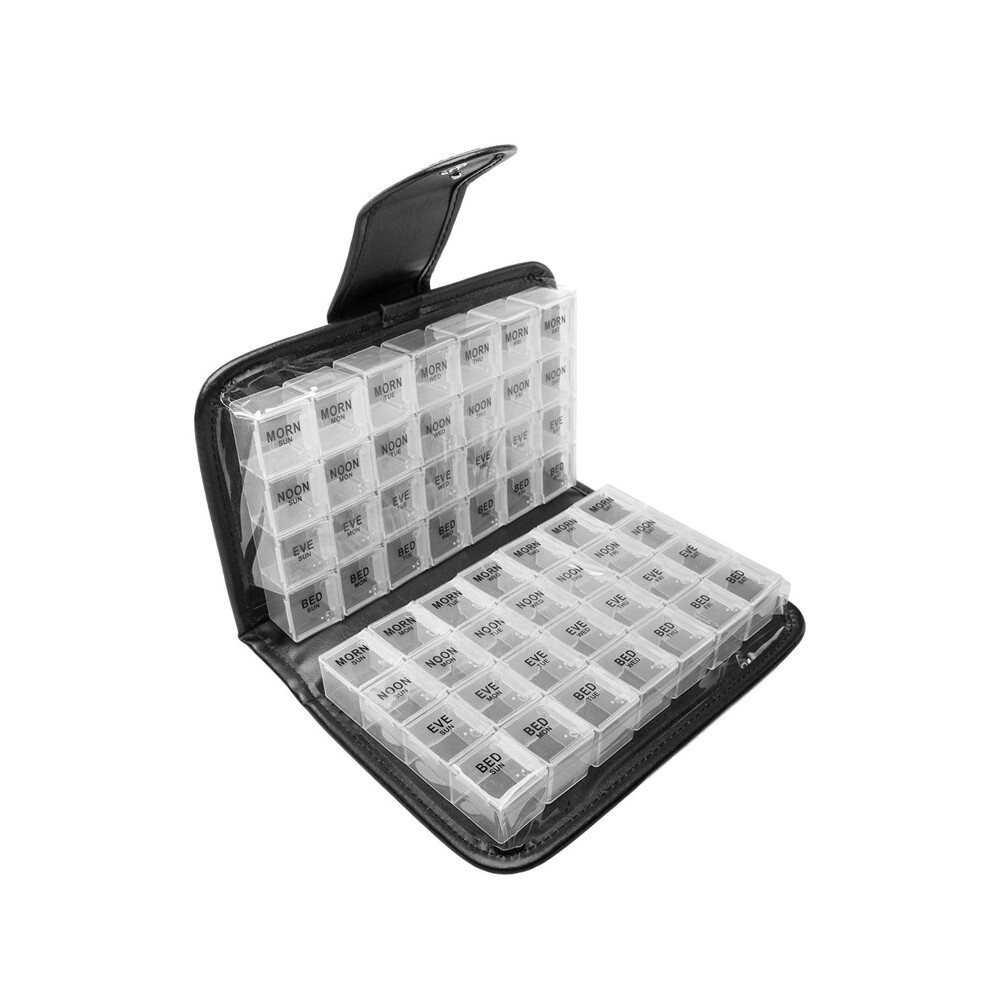 Merkloos 14 Day Pill Box Travel Organizer Dose Medicine Tablet Storage Box