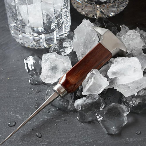 Eispickel Edelstahl, Eispickel zum Eisbrechen, mit Holzgriff 2