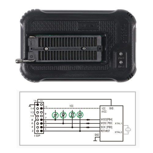 T48 TL866-3G-programmerare + ISP-kabel Stöder 31000+ IC:er för SPI/NOR 2