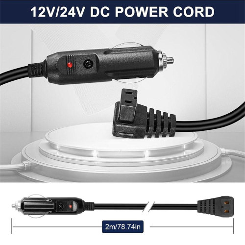 12V Car fridge Power Cable 2M with Adapter Without Switch 2