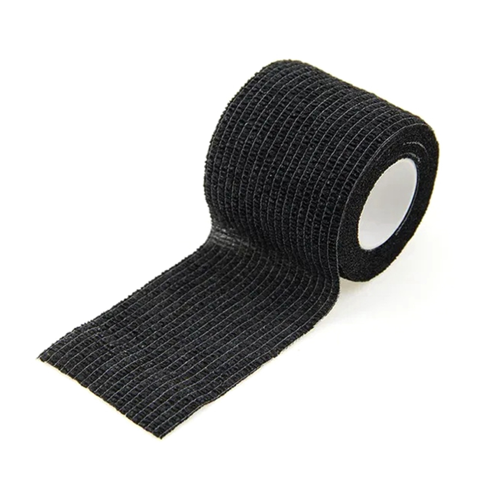 Bande élastique autocollante pour le sport, 5 cm x 4,5 m, noire