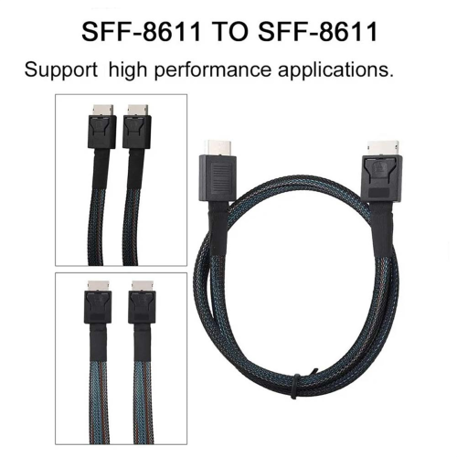 Câble d'extension de données Oculink PCIE 4.0 MINI SAS 24 Gbit/s 1