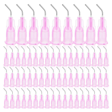 300 st. förböjda nålspetsar för tandvård, rosa