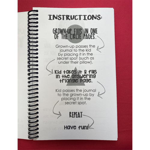 Grown-Up & Kid Communication diary Red Blue 2