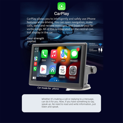 Lettore Android Auto Wireless Carplay da 7 pollici 2