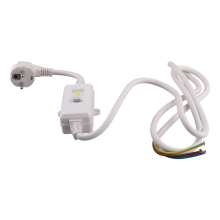 Disjuntor FI Soquete Residual com Cabo, Plugue UE Branco