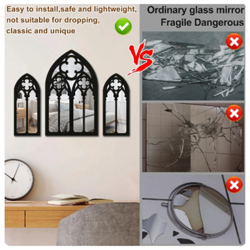 Gothic Mirrors Wall Decor Arched Decor Mirror Wall Mounted Room Decor 2