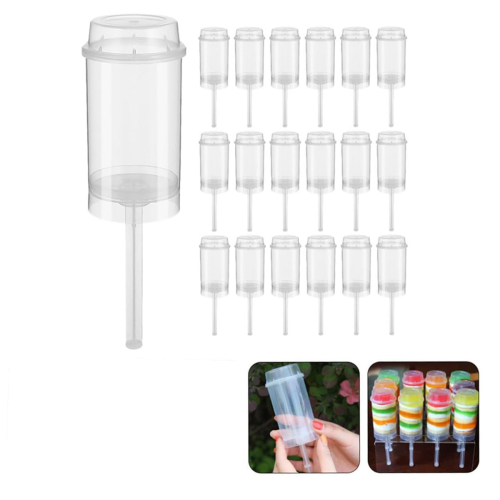 40Pcs Food Pusher Round Shaped Push-Pops Cake Cup with Lid 2